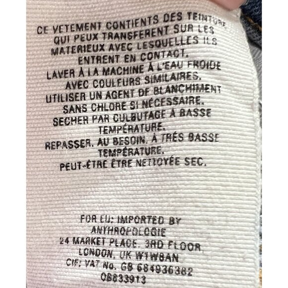 Pilcro Anthropologie High Rise Flare Jeans Size 29 Stretch Button - Picture 10 of 13